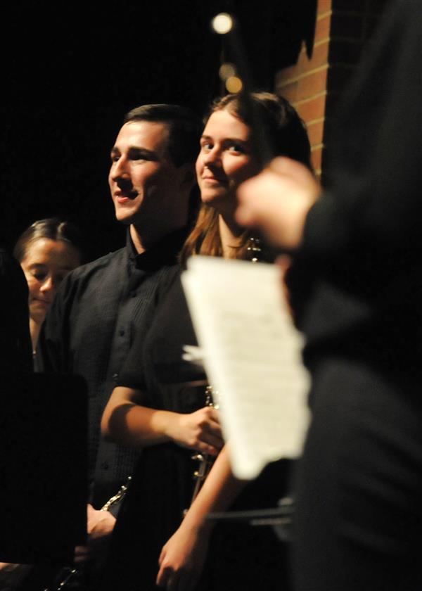 Students performing at the 2023-2024 All County Band Concert